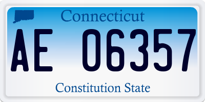 CT license plate AE06357
