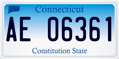 CT license plate AE06361
