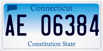 CT license plate AE06384