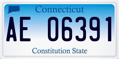 CT license plate AE06391
