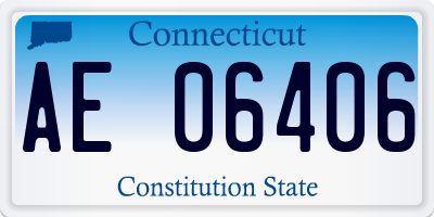 CT license plate AE06406