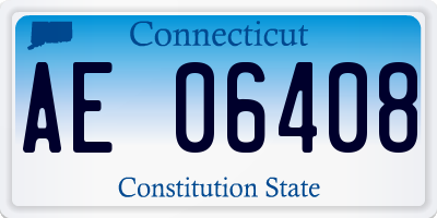 CT license plate AE06408