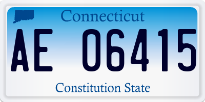 CT license plate AE06415