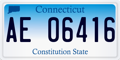 CT license plate AE06416