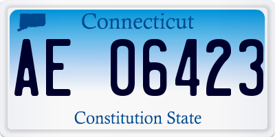 CT license plate AE06423