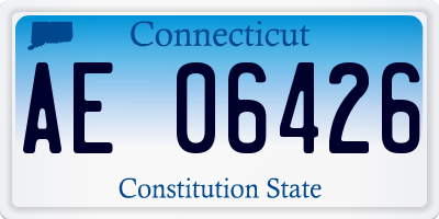 CT license plate AE06426