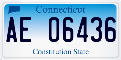 CT license plate AE06436
