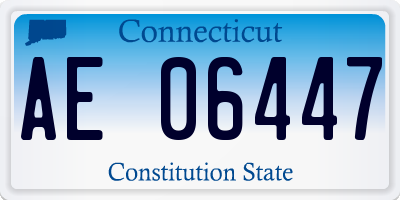 CT license plate AE06447