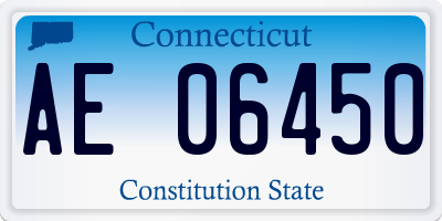 CT license plate AE06450