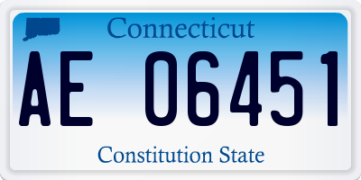 CT license plate AE06451