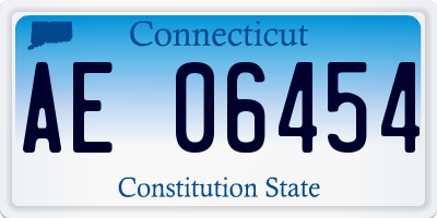 CT license plate AE06454