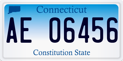 CT license plate AE06456