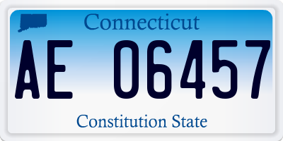CT license plate AE06457