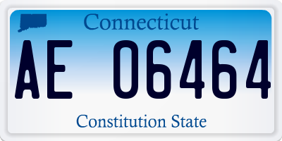 CT license plate AE06464