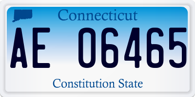 CT license plate AE06465