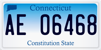 CT license plate AE06468