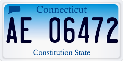 CT license plate AE06472