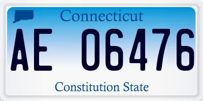 CT license plate AE06476