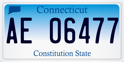 CT license plate AE06477