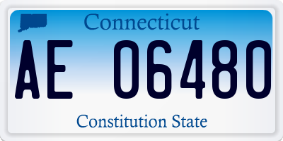 CT license plate AE06480