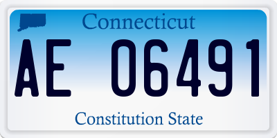 CT license plate AE06491