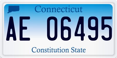 CT license plate AE06495