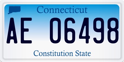 CT license plate AE06498