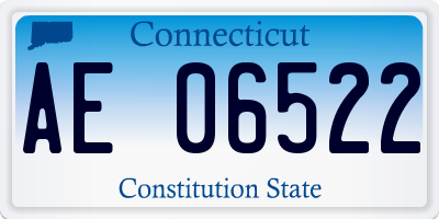 CT license plate AE06522