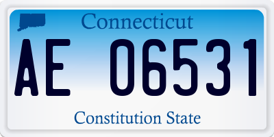 CT license plate AE06531