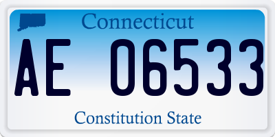 CT license plate AE06533