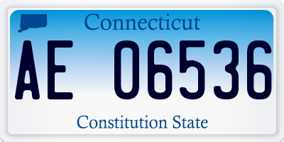 CT license plate AE06536