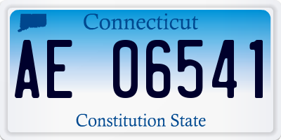 CT license plate AE06541