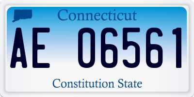 CT license plate AE06561