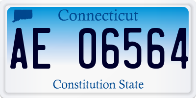 CT license plate AE06564