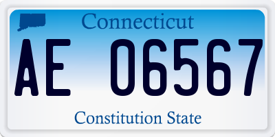 CT license plate AE06567