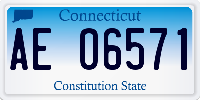 CT license plate AE06571