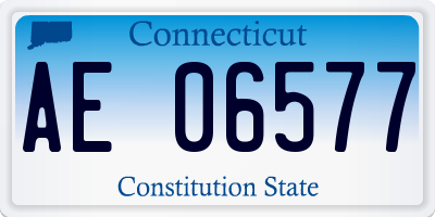 CT license plate AE06577