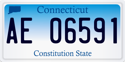 CT license plate AE06591