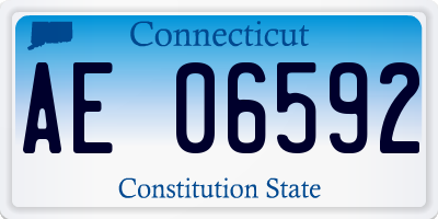CT license plate AE06592
