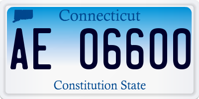 CT license plate AE06600