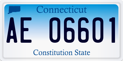 CT license plate AE06601