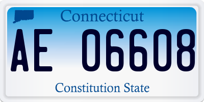 CT license plate AE06608