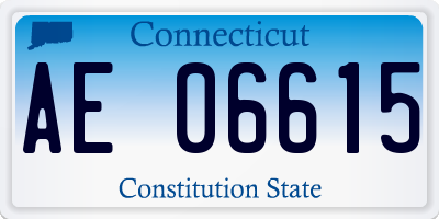 CT license plate AE06615