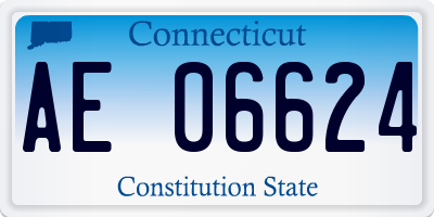 CT license plate AE06624