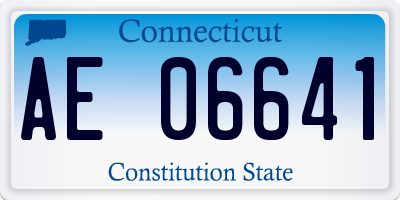 CT license plate AE06641