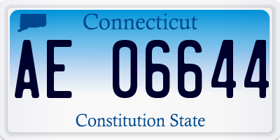 CT license plate AE06644