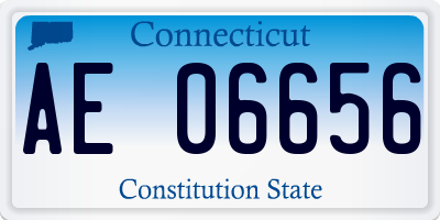 CT license plate AE06656
