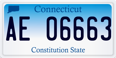 CT license plate AE06663