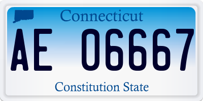 CT license plate AE06667