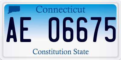 CT license plate AE06675